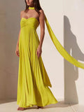 Plataz Women's Dress Solid Color Thoracic Skirt Skirt Sleeveless Fashion New Female 8060 HZ0628