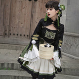 Plataz Design Kung Fu Rolling Chinese Style Improve The Chinese Elements Of The Women's Coat Dress Dress Set 6663