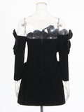 Plataz Walking Show Famous Lady Dress Woman 2025 Spring New Heavy Industry Velvet Three-Dimensional Flowers Breast Small Dress