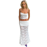 Plataz New Sexy Body Two-Piece Set Of Lace Perspective Sling Skirt DJPT