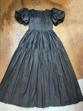 Plataz Niche 2024 Summer Wind V Collar Bubble Sleeves Short Sleeve Splicing Folds To Collect Waist Pink Dress Dress