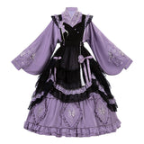 Plataz Teased Original Butterfly Orchid Loretta Girl Lolita Apron Dress Everyday Sweet Suit 9392