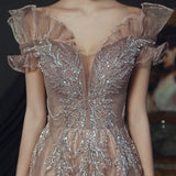 Plataz Dress Woman 2025 New Summer Temperament Banquet Presided Over A Word Shoulder Name And Long Dress Dress Dress