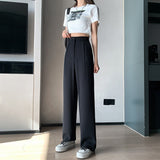 Plataz Suit Pants Women Spring And Autumn New Straight Loose Pendant High Waist Broad Leg Pants Hanging Summer Trousers Thin Trend DJPT