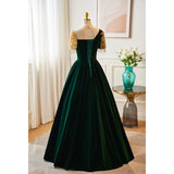 Plataz Green Evening Dress Dress Female Piano Performance Performance Suit High-End Temperament High-End Host Folk Song Singing Dress