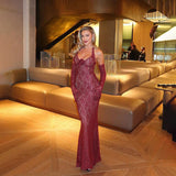 Plataz Autumn 2025 New Bag Hip Dress Fashion Style Style Style Hanging Neck Lace Long Dress Dress Woman DJPT