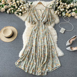 Plataz Vacation Dress Summer 2025 New Sexy V To Receive Long-Lost Lanky Chopped Beach Skirt DJPT