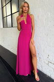 Plataz Women's New Hanging Neck V Tie Strap Bare Back Open Dress Temperament HZ0628
