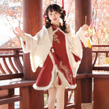 Plataz Design Songlong Chun Hanfu Women's Chinese Style Improvement Han Element Coat Dress Set 8993