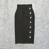 Plataz And Winter New Waist Slim Half Skirt Fashion Slit Buckle Long Skirt Slim Bandage Nepotism