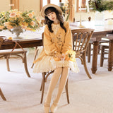 Plataz Design Sunflower Poetry Chinese Style Improve The Chinese Element Of Women's Coat Dress Set 7021