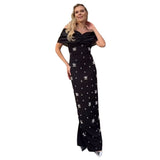Plataz Autumn Elegant Fashion Butterfly Bow Hot Diamond Bandage Evening Dress Women's One-Word Shoulder Dress