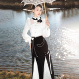 Plataz Design Unnameted Poem To Improve Han Elements Hanfu Women's Top Fishtail Dress Dress Dress Set 8569