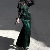 Plataz Teased Original Dark Forest Lolita Girl Lolita Top Fishtail Dress Daily Cute Set 7178