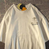 Plataz Cotton Short-Sleeved Cartoon Trend Couple T-Shirts And Men And Women Trendy Brand Loose High Street Half-Sleeve DJPT