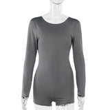 Plataz Autumn 2025 New Temperament Body-Dressed Long Sleeve Shorts Basics DJPT