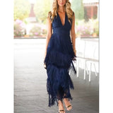 Plataz Women's New Mesh Cake Skirt Sling High-Rise Dress Dress Dress HZ0628