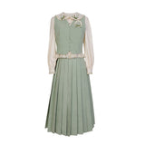 Plataz Design Tulip Chinese Style Improvement Han Elements Women's Shirt Vest Skirt Set 6733