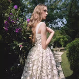 Plataz 2025 Three-Dimensional Leaf Embroidery Dress 2024 Sling Dress Skirt