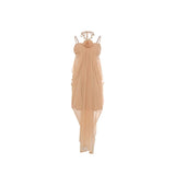 Plataz New Songchen Robe Sense Ocean Wind Color Mesh Sling Skirt