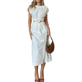 Plataz Retro Minimalist And Elegant Collar Solid Dress In Autumn 2024