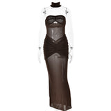 Plataz Sales 2025 New Sexy Fashion High-End Body-Scarped Fishtail Dress HZ0628