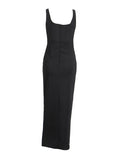 Plataz Temperament Sexy Dress 2025 Summer New Black Diamond Advanced Sensationaled Dresses
