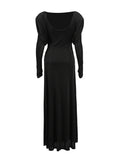 Plataz Elegant High-End Dress Dress 2025 Summer New Round Collar Kinestic Body To Collect Waist Long Dress Dress Woman