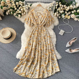 Plataz Vacation Dress Summer 2025 New Sexy V To Receive Long-Lost Lanky Chopped Beach Skirt DJPT