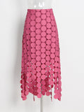 Plataz And Familiar With Wind Embroidery Hollow Skirt Women In Spring 2025 New Design With High-Waisted Candy Cumsudian Dress