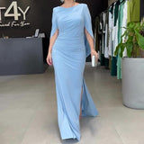 Plataz Summer Round Collar Small Shawl Design Dress Slim Height Waist Skirt