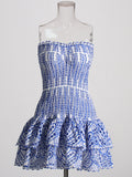Plataz Mini Skirt 2025 Summer New Sleeveless Body Repair Lotus Side Hem Body Dress Dress Woman