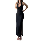 Plataz 2025 New Solid Color Sling Hanging Neck U Tie With Open Skirt