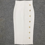 Plataz And Winter New Waist Slim Half Skirt Fashion Slit Buckle Long Skirt Slim Bandage Nepotism