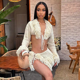 Plataz Women's Winter Wool Twino Siony With Short Skirt Babes Set DJPT