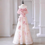 Plataz Flower Evening Dress 2025 New Bridal Toast Dress Shoulder Senior Art Exam Host Dress Woman