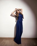 Plataz Spring And Summer Skin Retro Shawl Folding Feeling Straight Dress LX0139