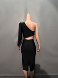 Plataz New Fashion Sexy Flowers To Wear A One-Shoulder Banded Dress Light Luxury Niche Evening Dress
