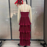 Plataz Women's New Breast-Laminated Folded Evening Dress Dress HZ0628