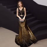 Plataz Evening Dress Women In The Spring Of 2025 New Gradient Thin Car Model Long Show Show Performance Dress
