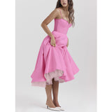 Plataz Women's New Sling V-Neck Sleeveless Dress Pony Skirt HZ0628