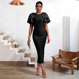 Plataz Bows And Bows In Women's Dress Geo Party Bandge Dress