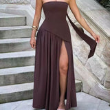 Plataz And Summer New Coloring Women's Bras Temperament To Reduce The Age Of Sexy Shoulder Dress