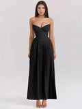 Plataz Women's New Sexy Breast-Wearing Shoulder-Folded Dress HZ0628