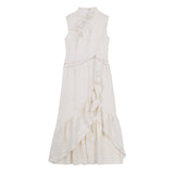 Plataz White Moonlight New Chinese Style Daily New Top Dress Autumn And Winter Set X166
