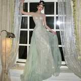 Plataz Evening Dress 2025 Summer New Banquet Bust Heavy Industry Sexy Host Birthday Adult Lisen Dress HZ0628