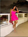 Plataz French Hanging Neck Banding Dress Beautiful High-End Feel Party Small Dress