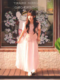 Plataz Design Pink Small Scented Slid Blouse Spring 2024 Spring High-End Temperament Folding Skirt Two-Piece