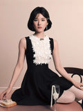 Plataz Luth's Same French Gold Muffled Small Black Dress Spring Temperament To Slim Up Thin Dress