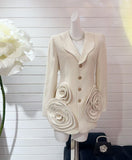 Plataz Scented Suit Dress 2025 Spring And Summer Single Row Buckle Large Three-Dimensional Flowers High-End Temperament Dress Dress Skirt